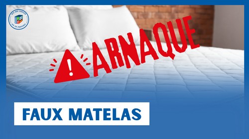 Alerte UFC Que Choisir sur une arnaque liée à de faux matelas vendus en porte-à-porte dans le pays aixois.