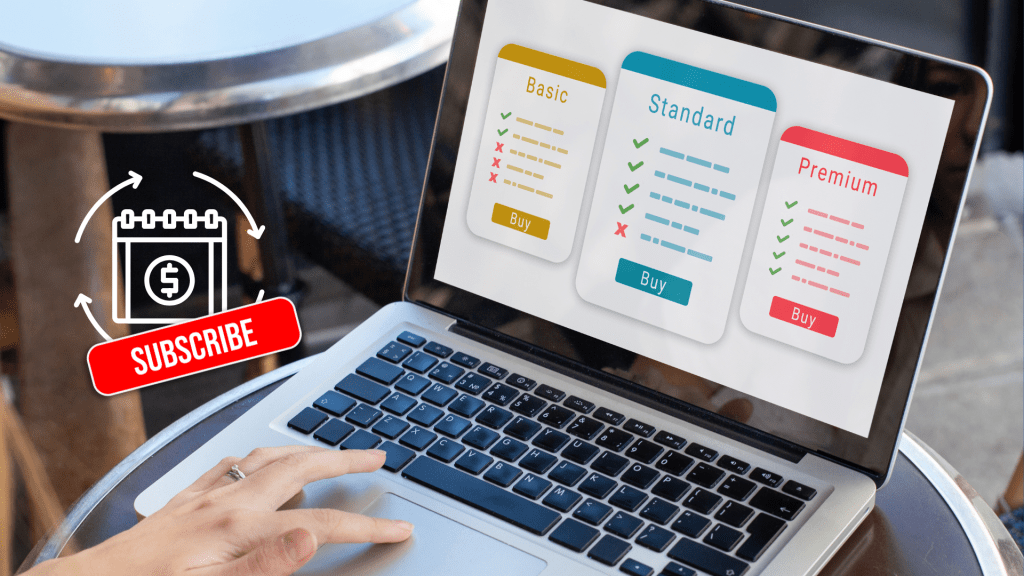 Abonnement en ligne avec Légimedia avec offres Basic, Standard et Premium sur un écran d’ordinateur.